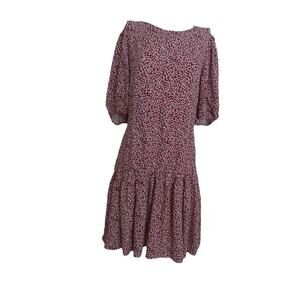 Free People dress open back ruffle skater size Large